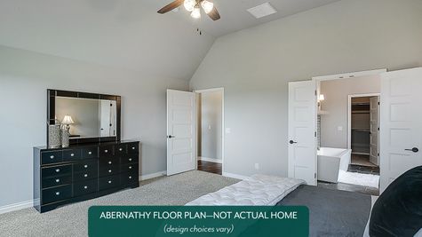 Abernathy. Main bedroom in new home in Norman, OK