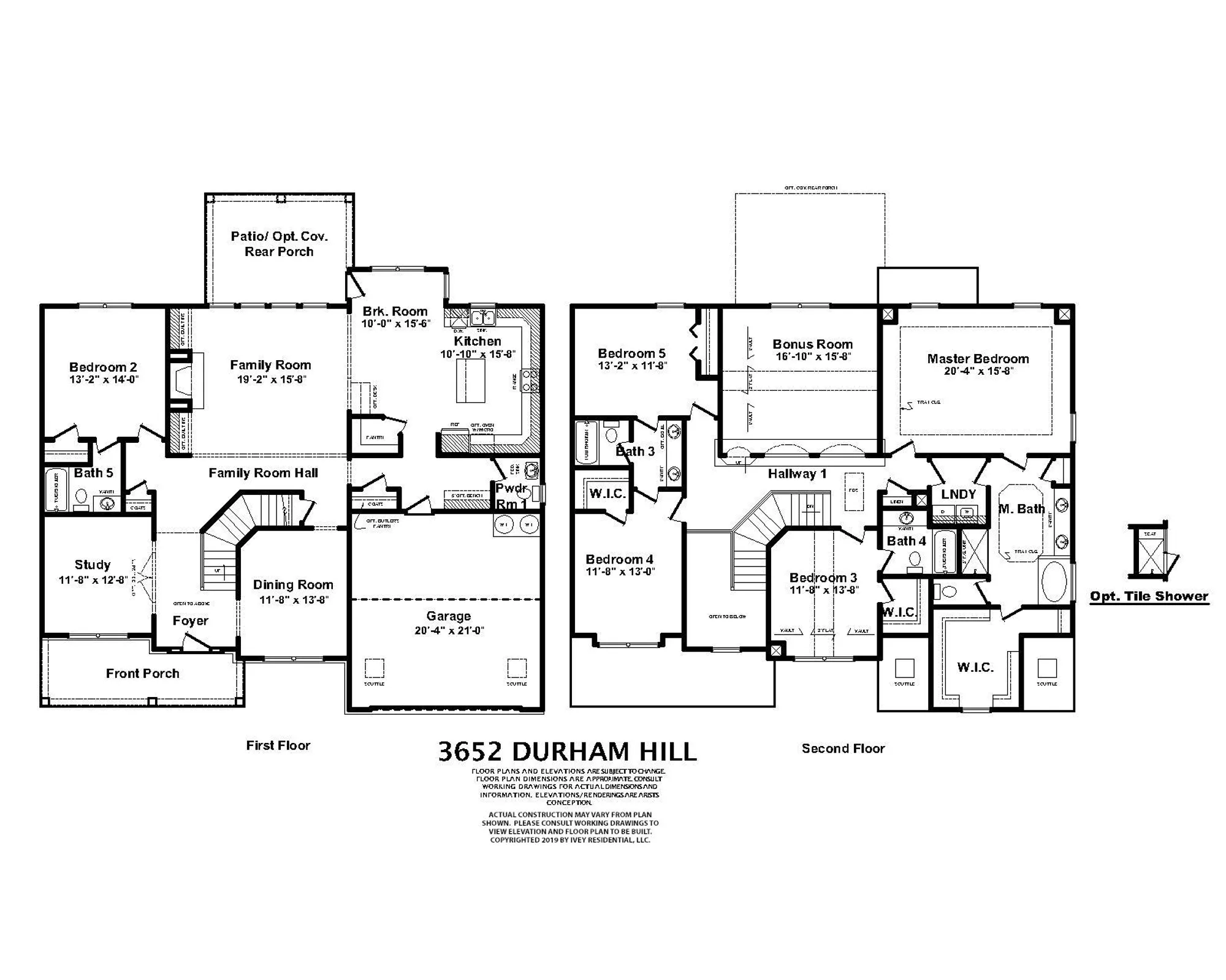 Durham Hill 3652 Floorplan