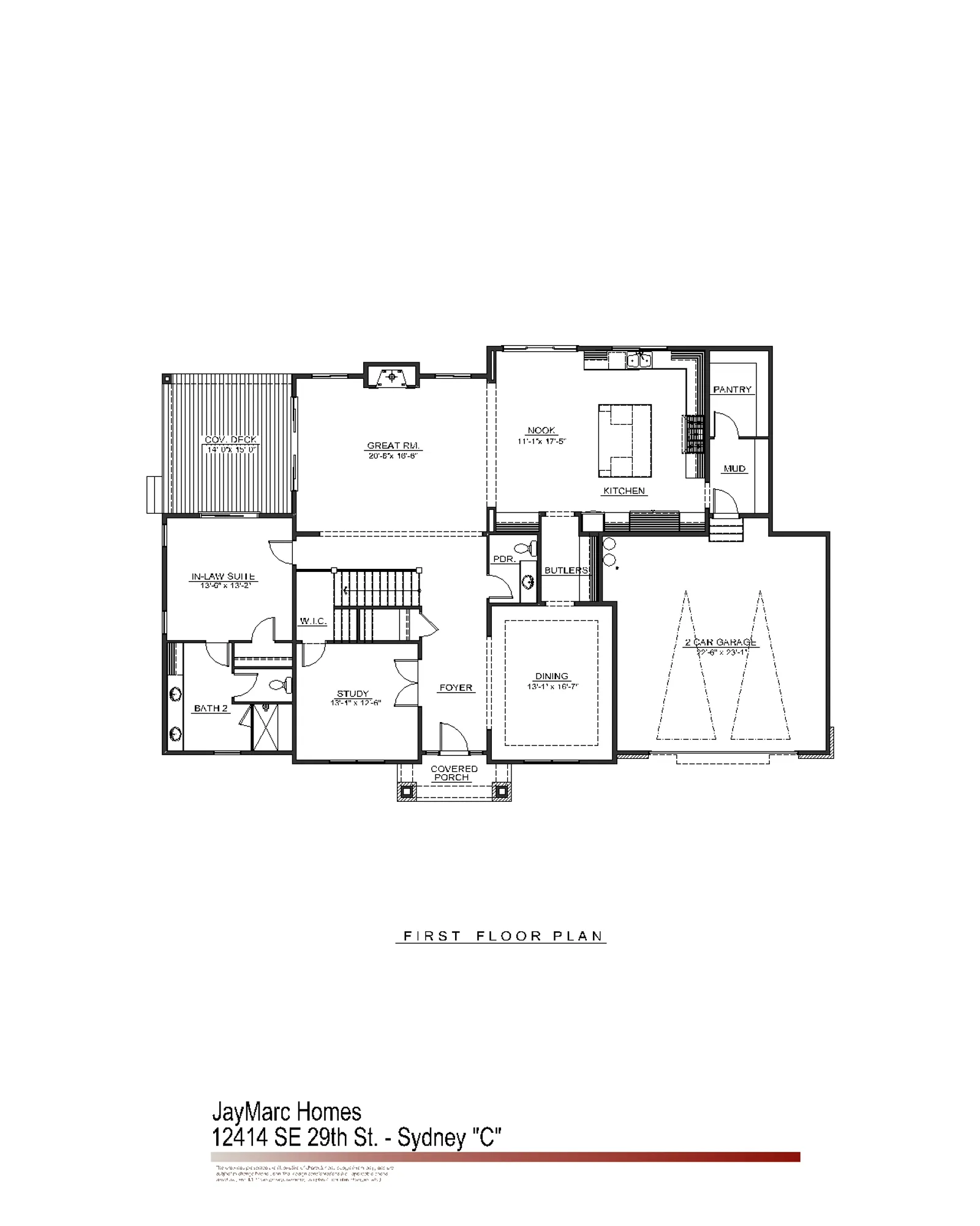First Floor Plan by JayMarc Homes