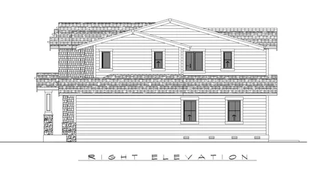 Right Elevation Plan in Street Mercer Island, WA
