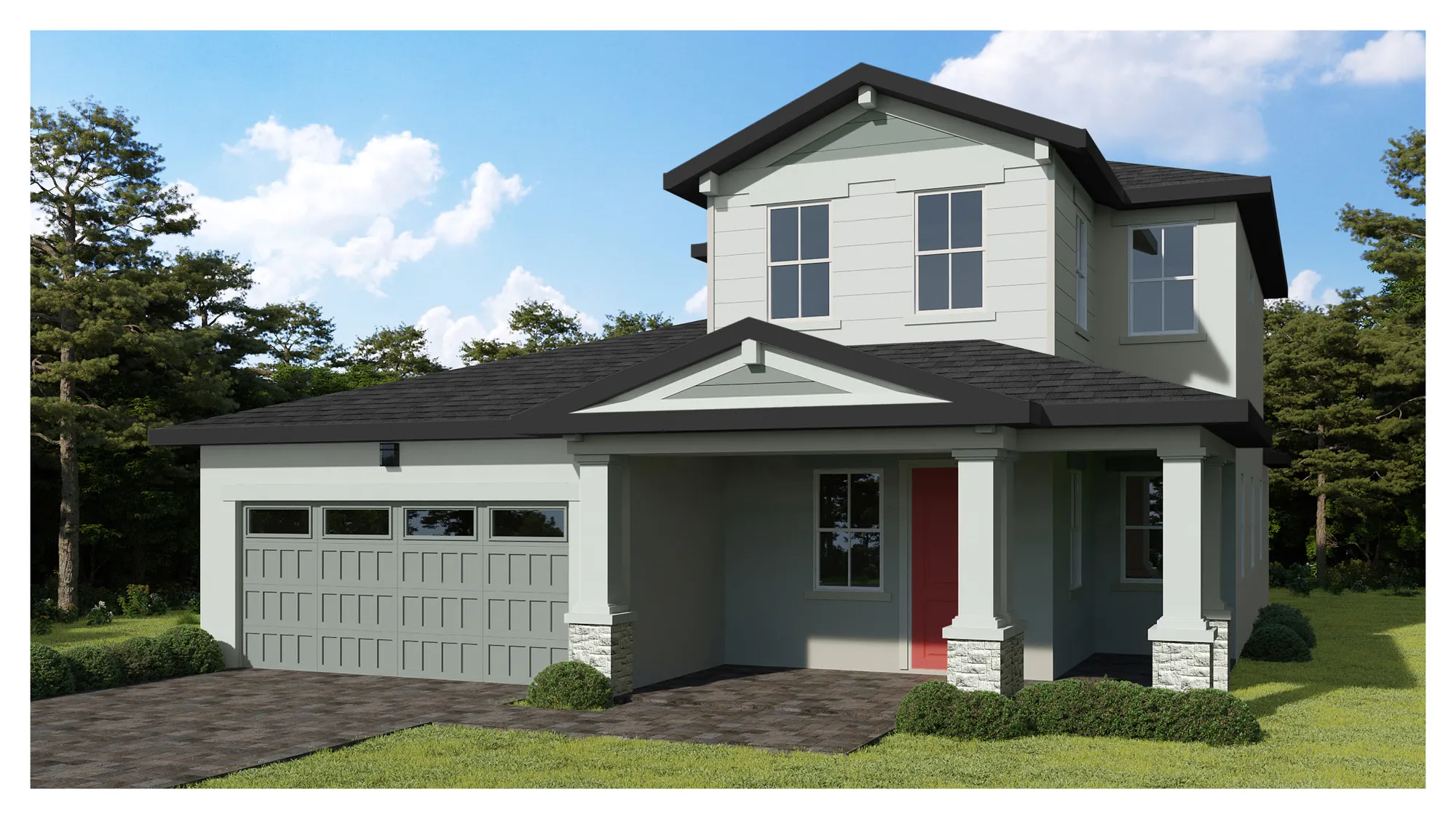 Palmetto B Floor Plan at Havenfield at Crossprairie in St Cloud Florida New Single Family Homes by Jones Homes USA