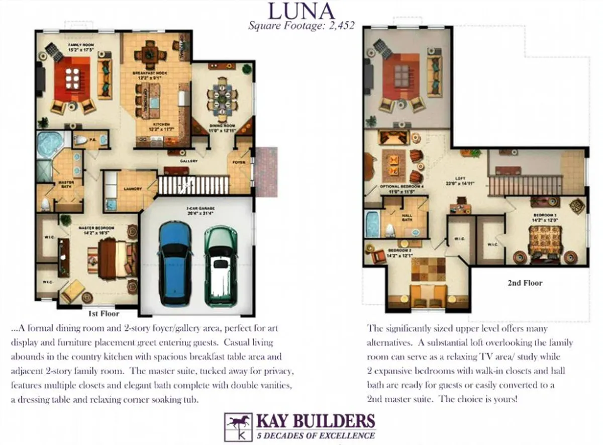Luna Twin Villa Floorplan Rendering