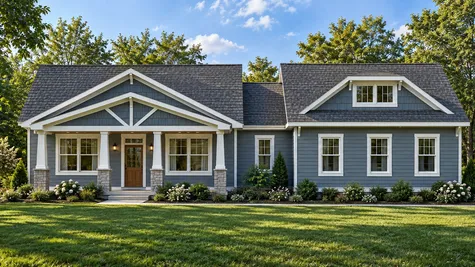 Craftsman (shown with Morning Room option, side load garage)