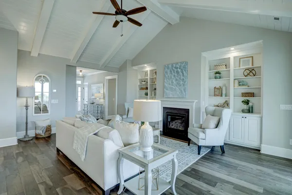 living room in a new home in hampstead, nc by logan homes