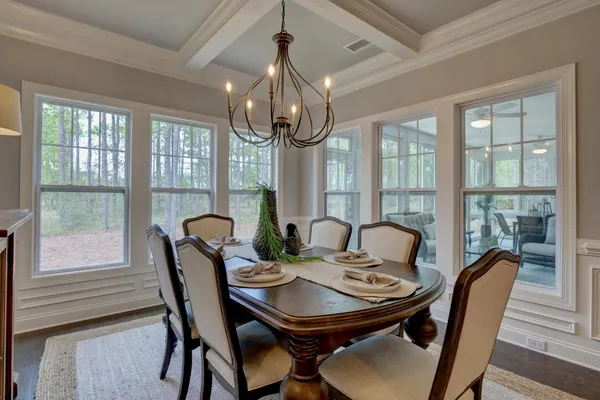 dining room in a new home in pooler, GA by logan homes