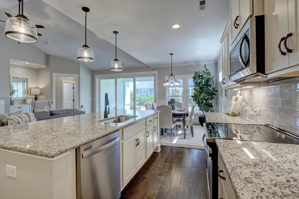 kitchen in a new home in camellia banks by logan homes