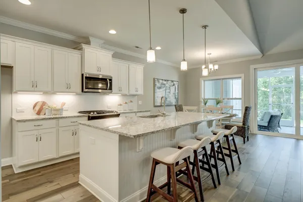 kitchen in a new home in boiling spring lakes nc by logan homes