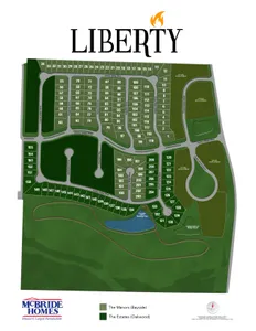 Plat Map for Estates at Liberty