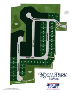 Plat Map for Koch Park Manors