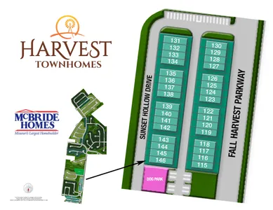 Plat Map for Harvest Townhomes
