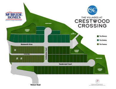 Plat Map for Townes at Crestwood Crossing