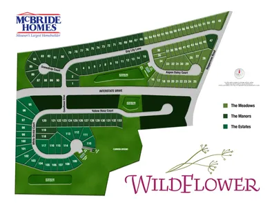 Plat Map for Wildflower Estates
