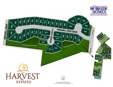 Plat Map for Harvest Estates