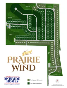 Plat Map for Estates at Prairie Wind