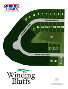 Plat Map for Winding Bluffs Addition