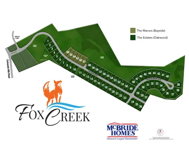 Plat Map for Estates at Fox Creek