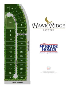 Plat Map for Hawk Ridge Estates