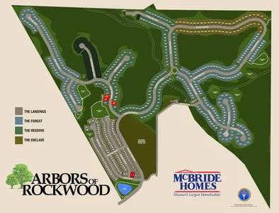 Plat Map for Arbors of Rockwood Enclave