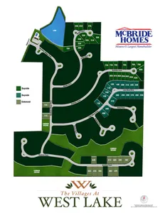 Plat Map for Estates at West Lake
