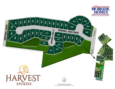 Plat Map for Harvest Estates