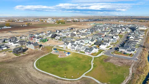 aerial view of a new home community in billings mt