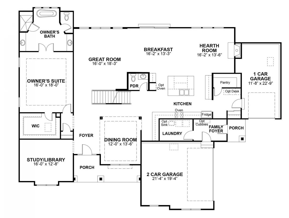 Bellerive Standard First Floor Plan