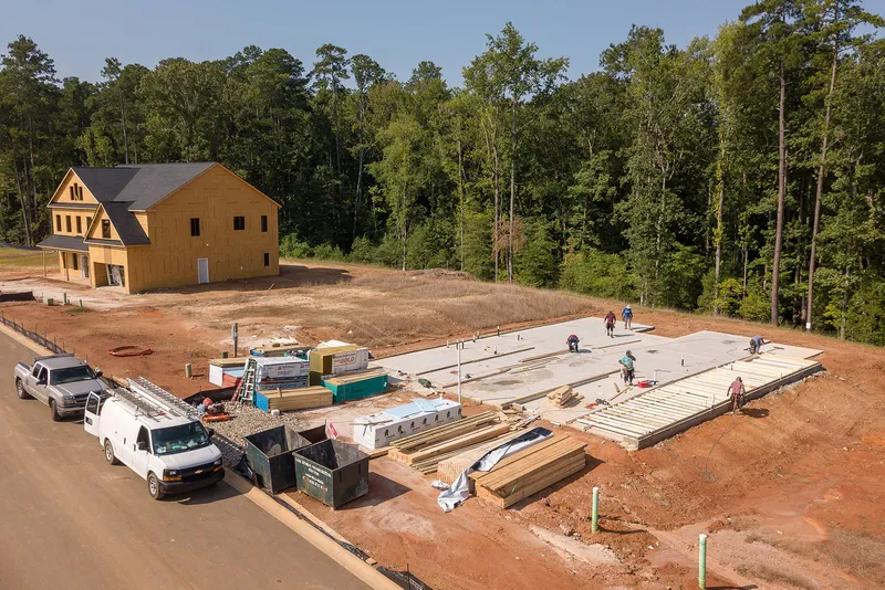 Construction of new homes in the Knightdale NC area