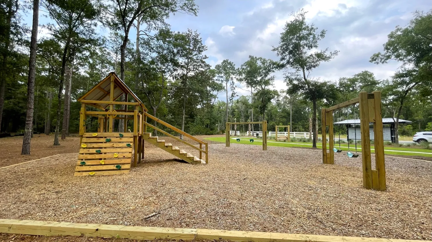 Community Playground with Swings