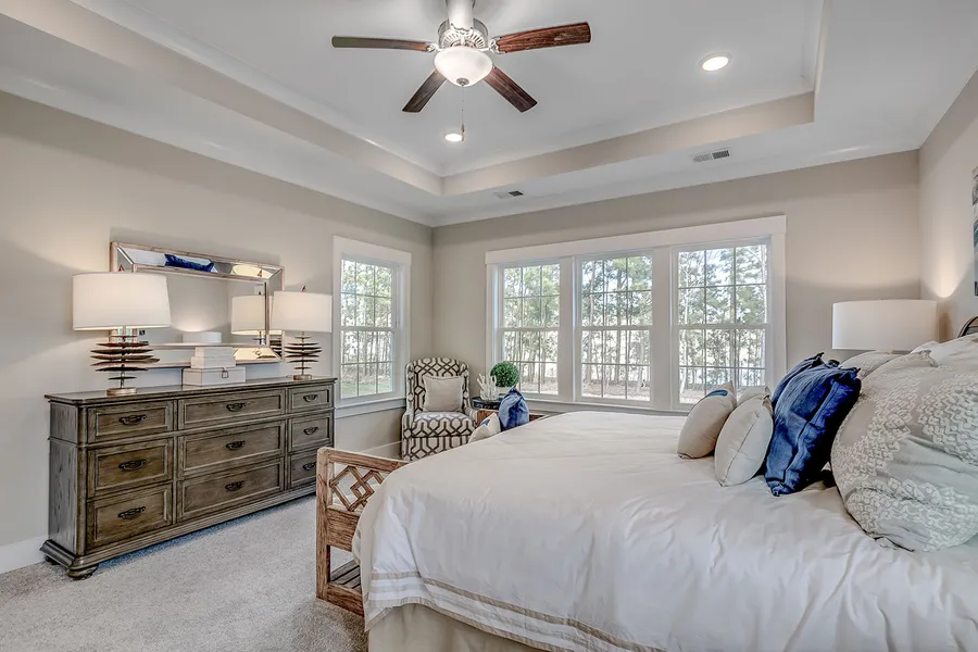 bedroom in a new home in chapin, sc by mungo homes