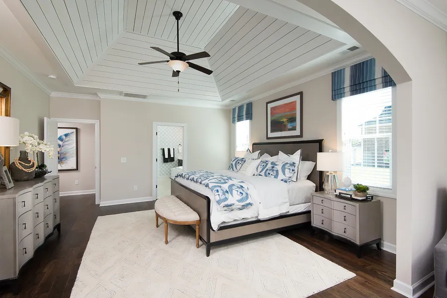 large bedroom in a new home in blythewood, sc by mungo homes