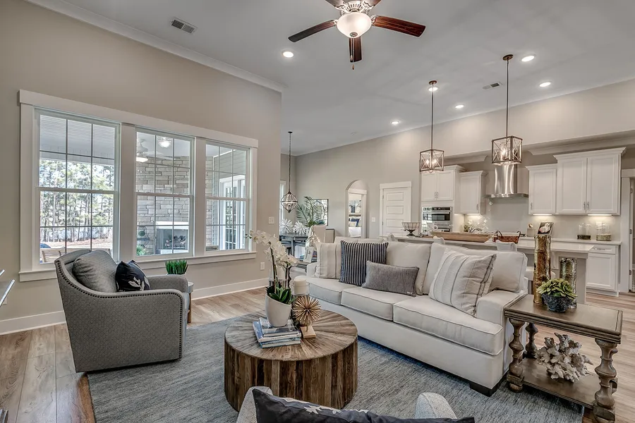 living room in a new construction home in little river sc by mungo homes