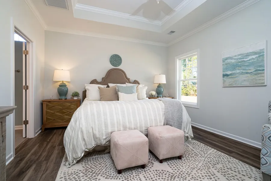 bedroom in a new home at the palmetto shores community