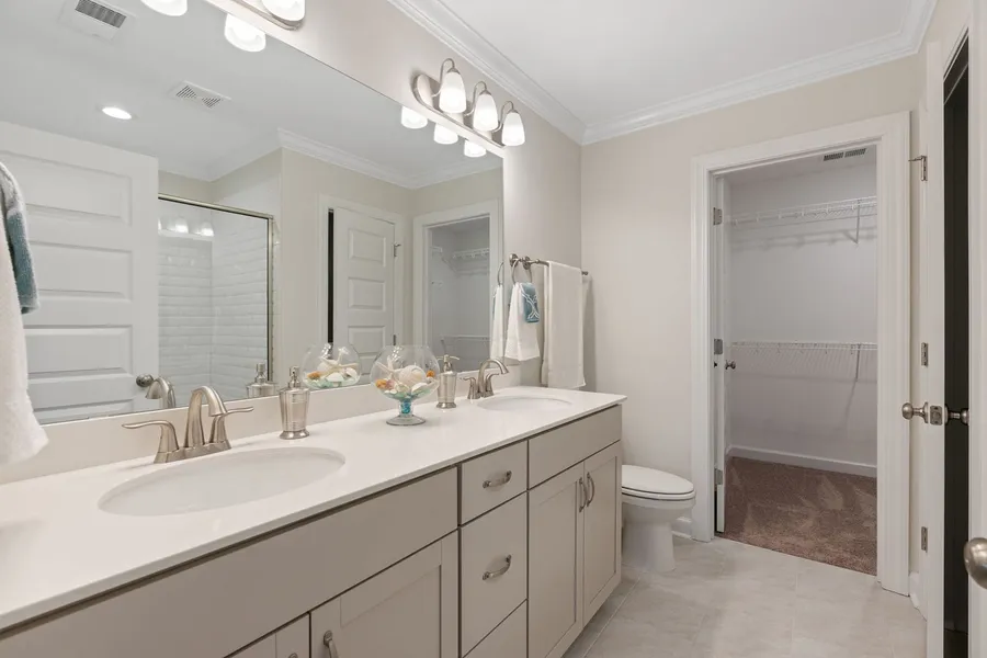 bathroom in a new home in summer place community by mungo homes
