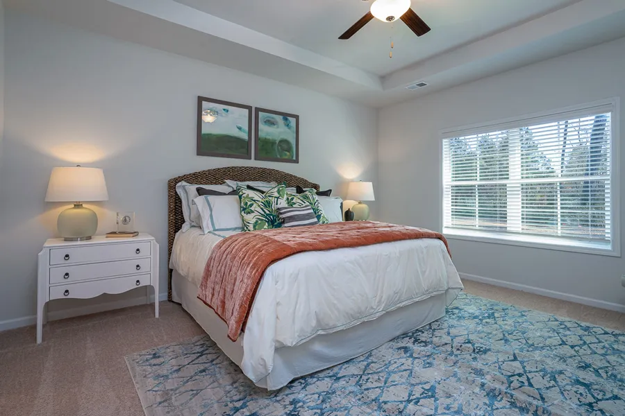 new bedroom in a new home community, long cove, by mungo homes