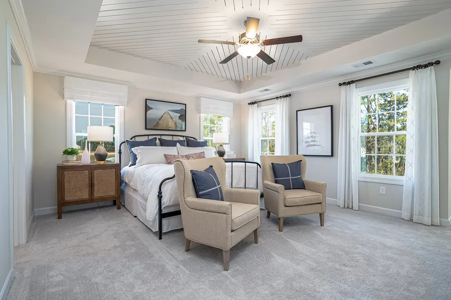 Primary bedroom in new construction homes in columbia, sc by mungo homes