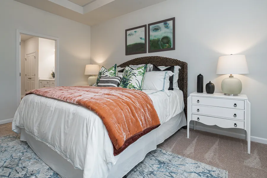 bedroom in a new home in blythewood, sc by mungo homes