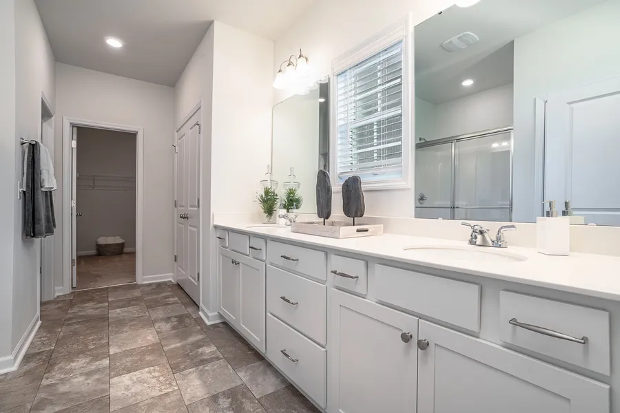 primary bathroom in a new home community, mcCall place, by mungo homes
