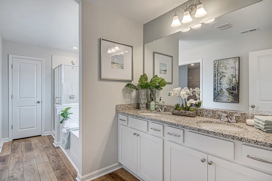bathroom in a new home at the lenox at buckhead east community by mungo homes
