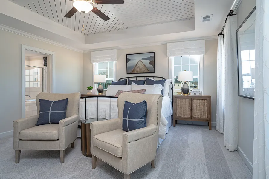 Primary bedroom in new construction home in elgin, sc by mungo homes