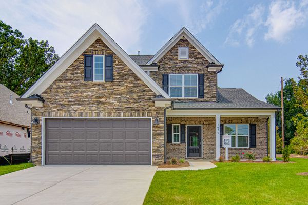 New home for sale in Lewisville NC with stone exterior