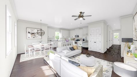 Family Room to Kitchen | Hanahan Plan