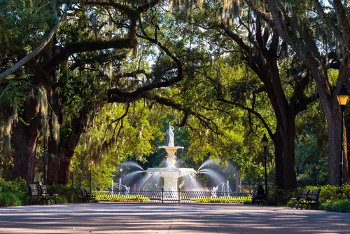 Savannah GA fountain near new home communities