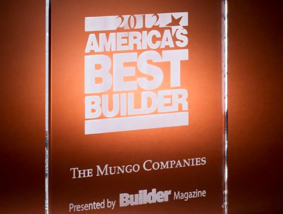America's Best Builder 2012 award
