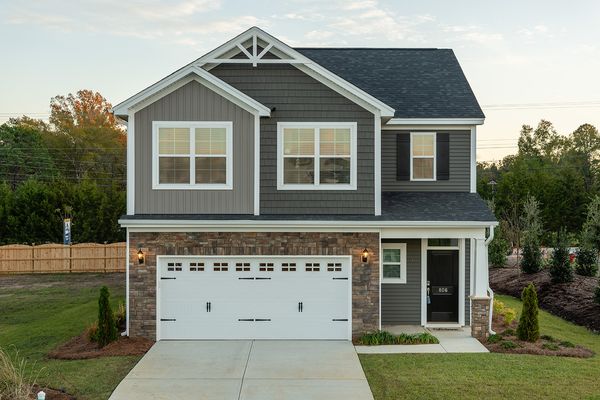 New home in Franklinton, NC, with gray exterior