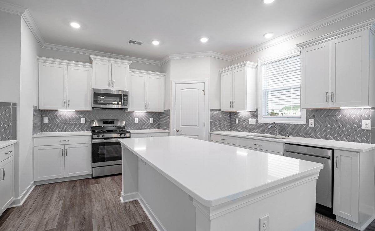 White kitchen in an energy efficient new home