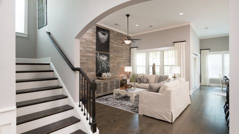 Stairs to Family Room | Fullerton Plan