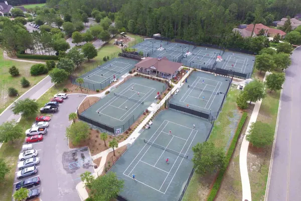 Tennis courts at country club in Florida