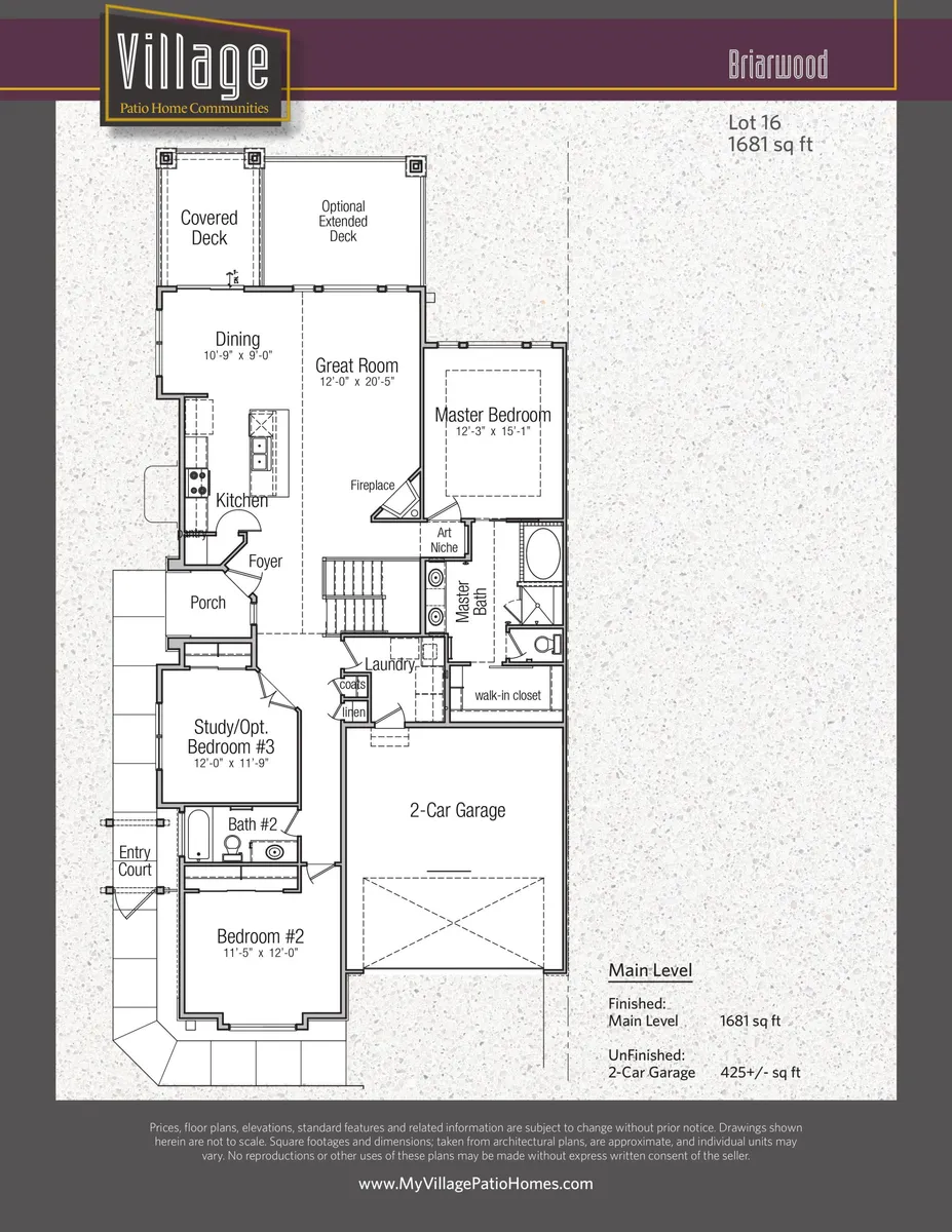 Lot 16 (Parkside): The Briarwood Main Level