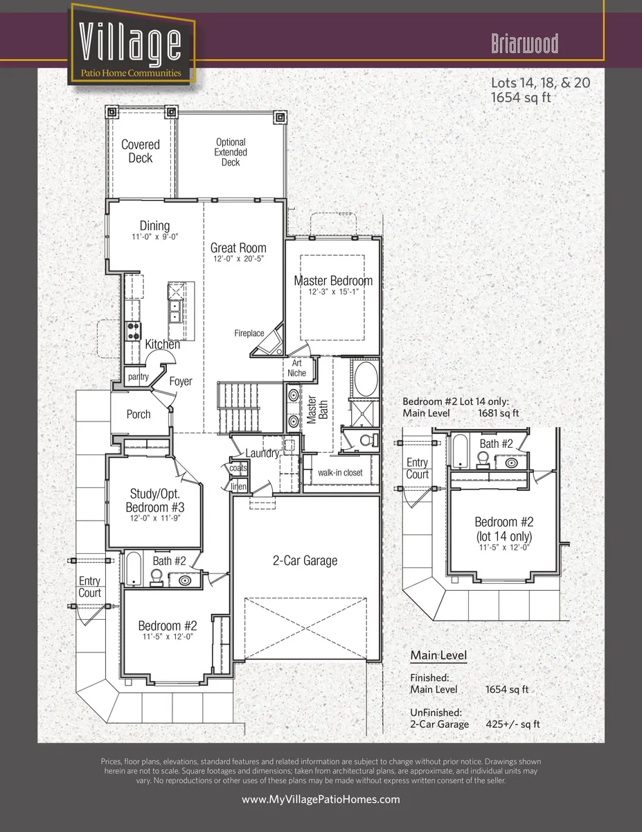 Lot 14, 18, and 20 (Parkside): The Briarwood Main Level