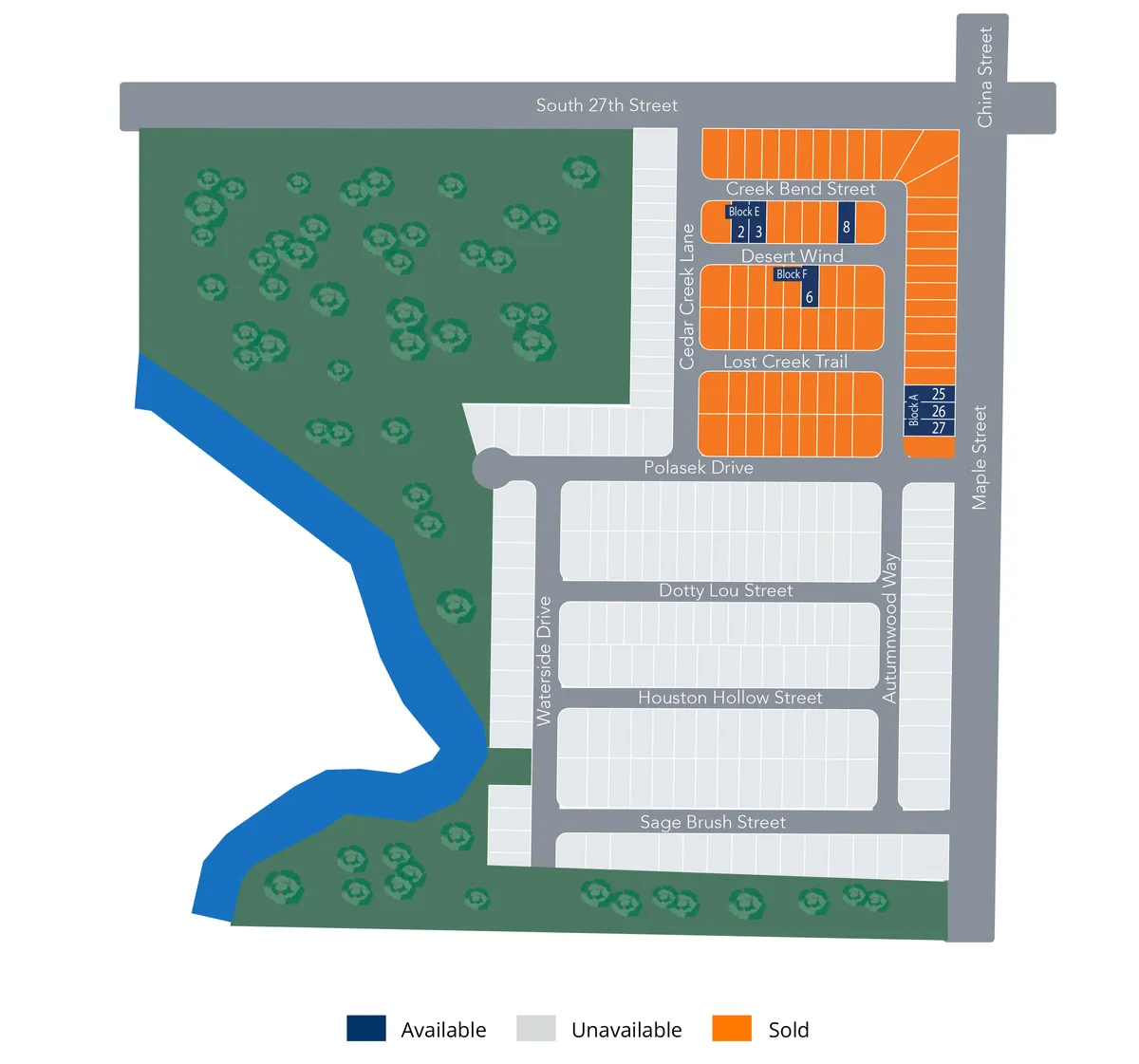 Waterside at Cedar Creek Site Map - 1